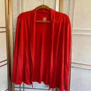 LL Bean 100% supima cotton, red cardigan, women’s Large-Reg, incredibly soft